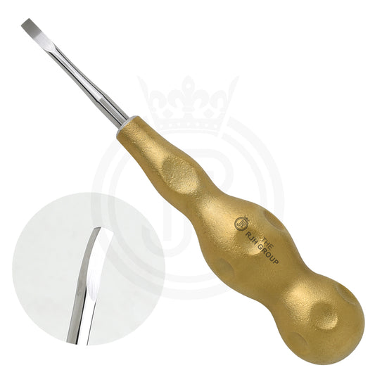 Dental Flat Elevator Golden Coated