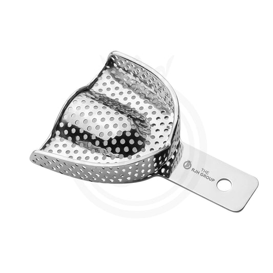Perforated dental impression tray