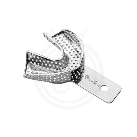 Perforated dental impression tray