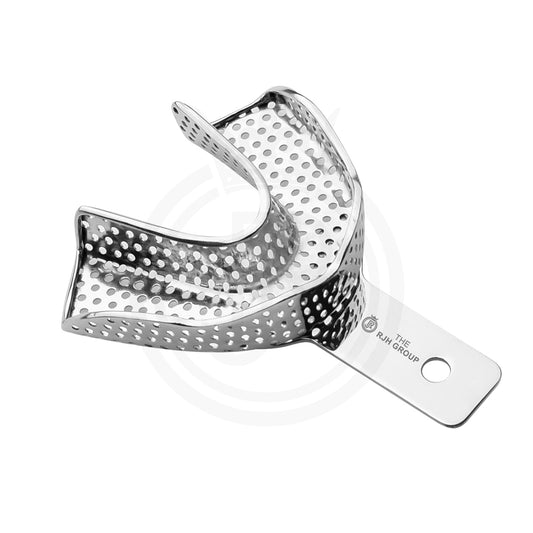 Perforated dental impression tray