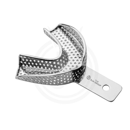 Perforated dental impression tray
